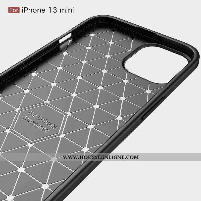 Coque iPhone 13 Mini Fibre Carbone Brossée