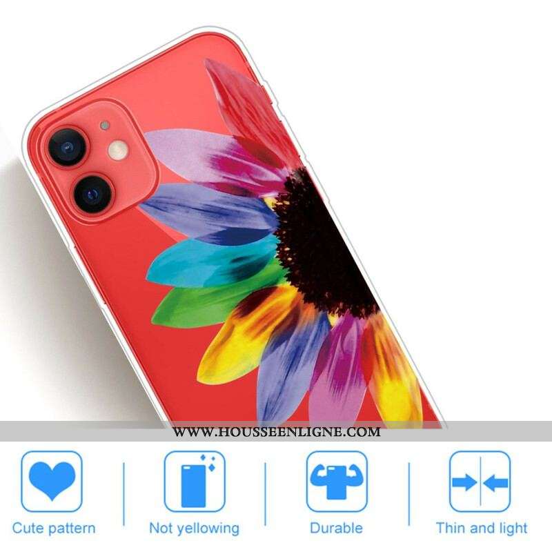 Coque iPhone 13 Mini Fleur Colorée