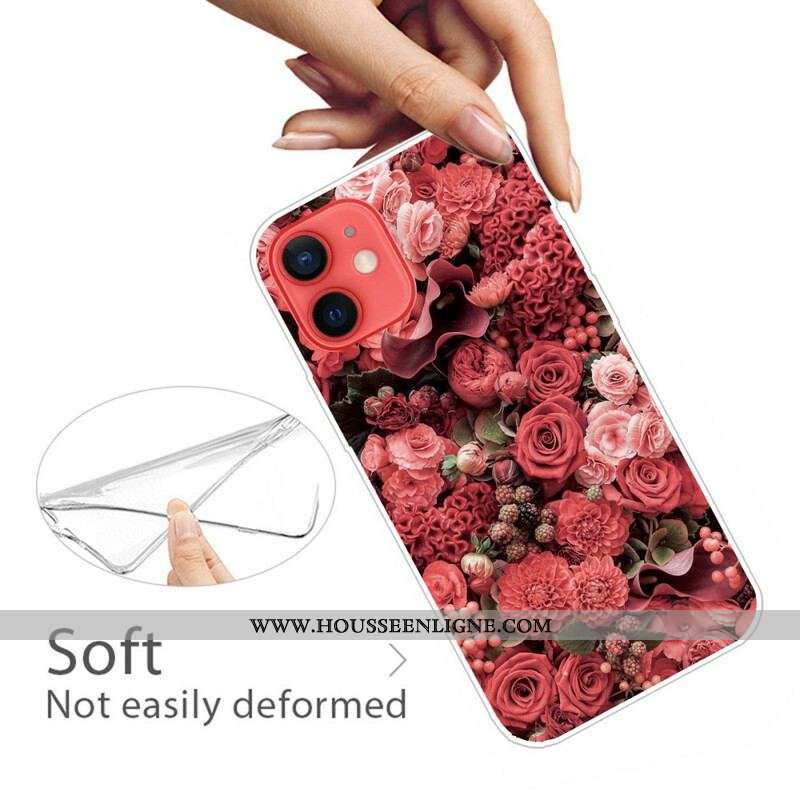 Coque iPhone 13 Mini Fleurs Intenses