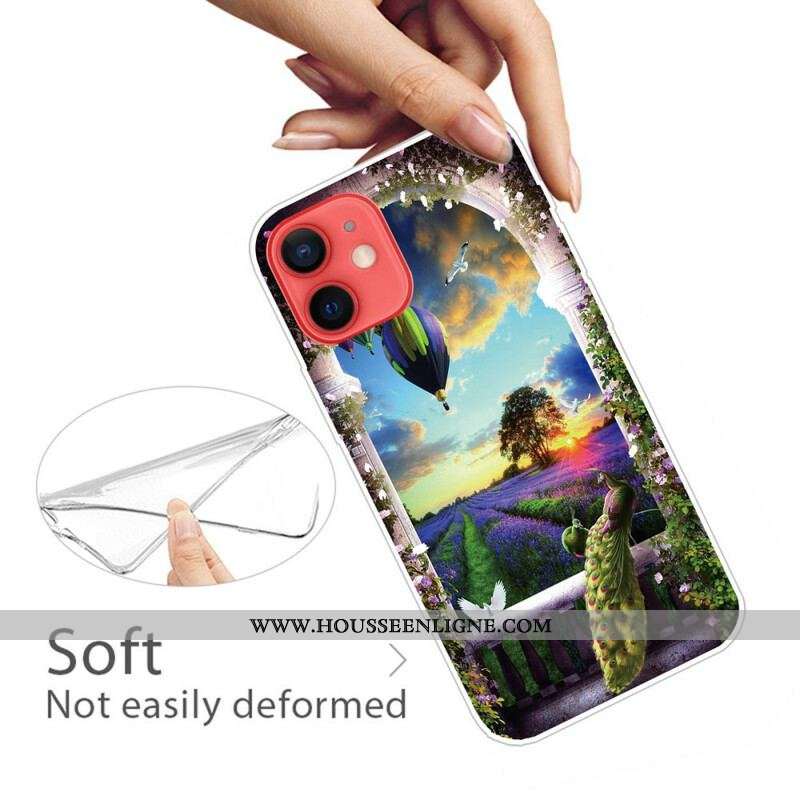 Coque iPhone 13 Mini Flexible Montgolfière