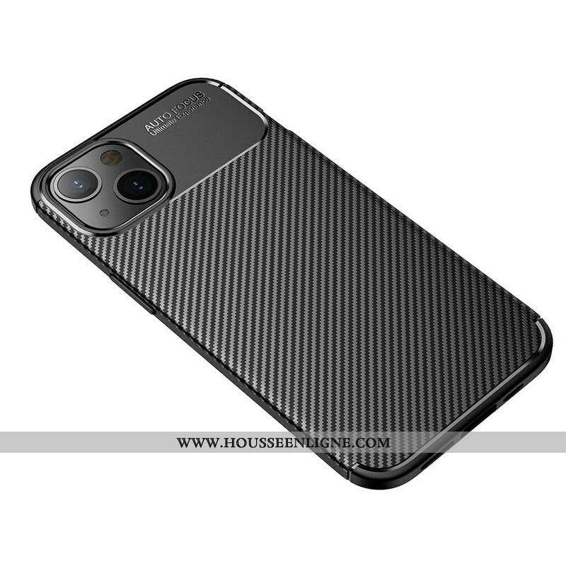 Coque iPhone 13 Mini Flexible Texture Fibre Carbone