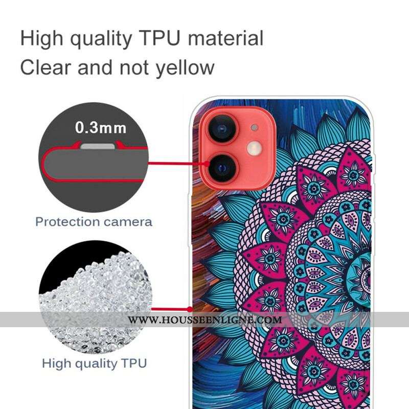 Coque iPhone 13 Mini Mandala Coloré