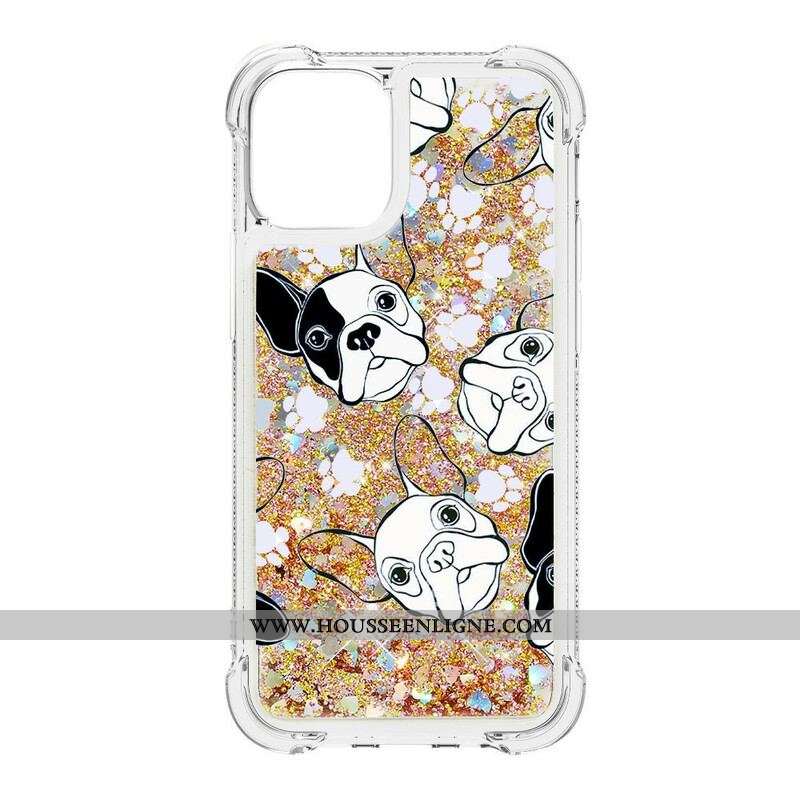 Coque iPhone 13 Mini Mr Chien Paillettes