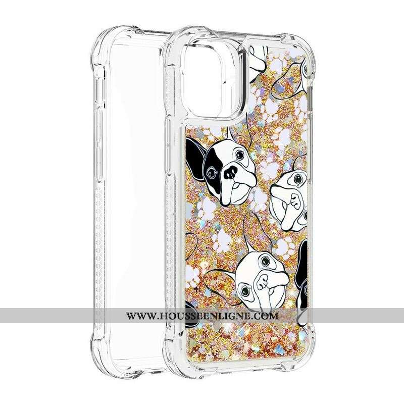 Coque iPhone 13 Mini Mr Chien Paillettes