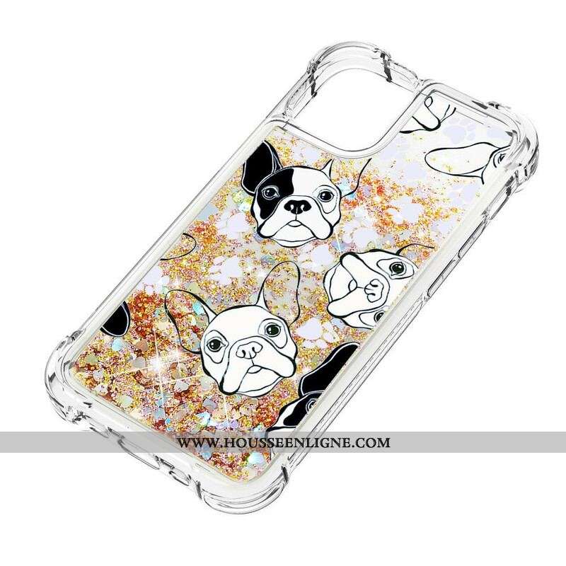 Coque iPhone 13 Mini Mr Chien Paillettes