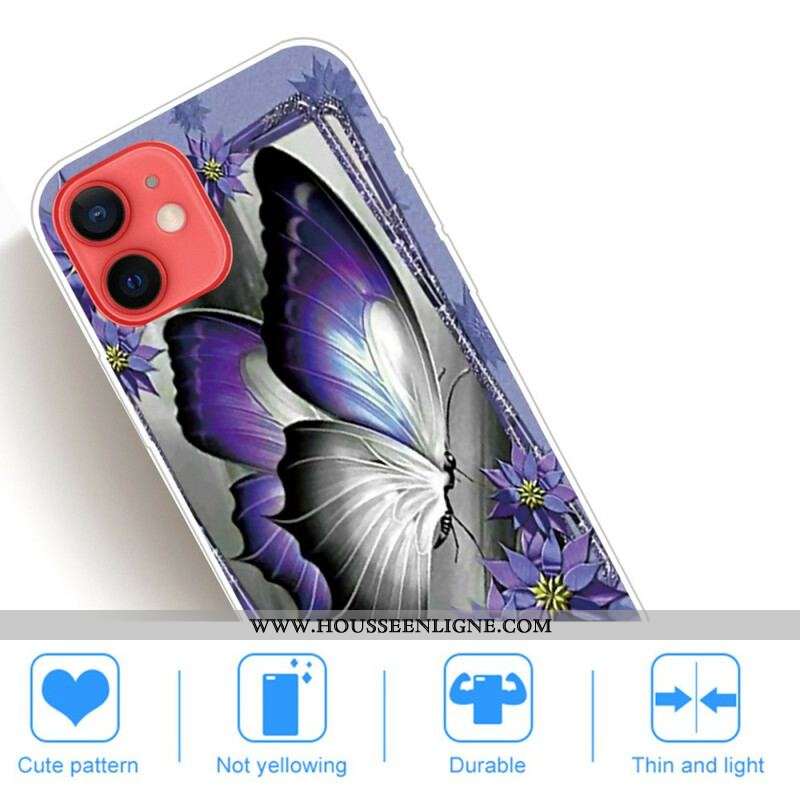 Coque iPhone 13 Mini Papillon Royal