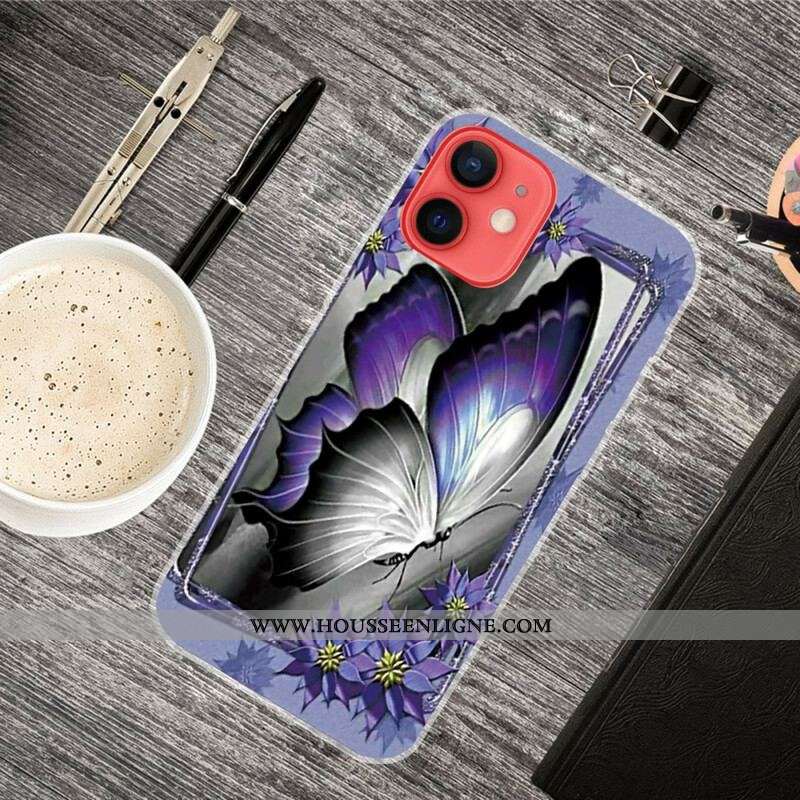 Coque iPhone 13 Mini Papillon Royal