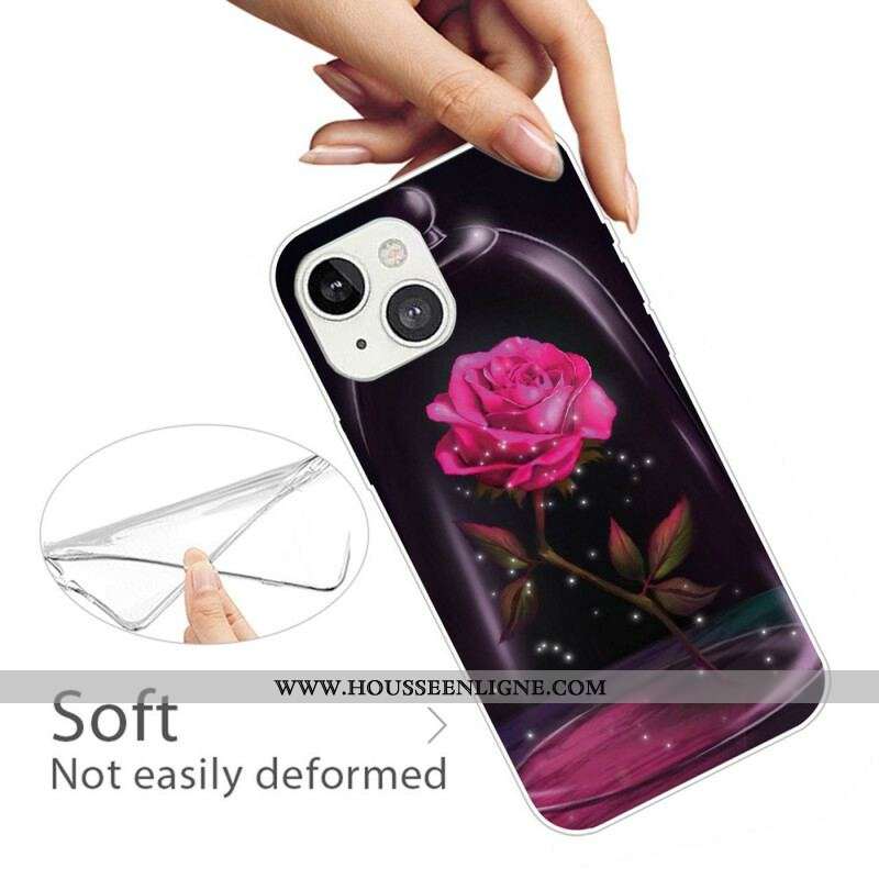 Coque iPhone 13 Mini Rose Magique