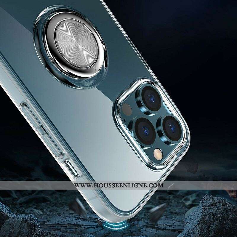 Coque iPhone 13 Mini Transparente avec Anneau-Support