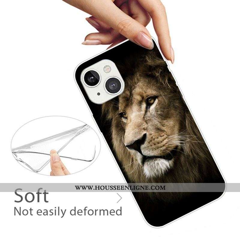 Coque iPhone 13 Mini Tête de Lion