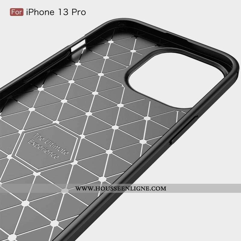 Coque iPhone 13 Pro Fibre Carbone Brossée