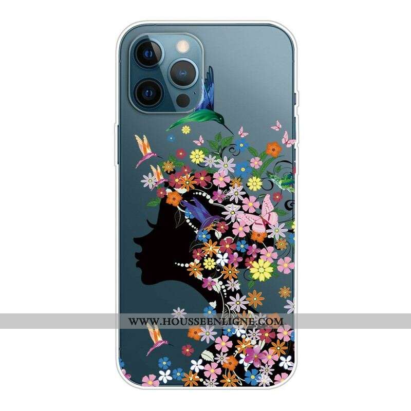 Coque iPhone 13 Pro Jolie Tête Fleurie