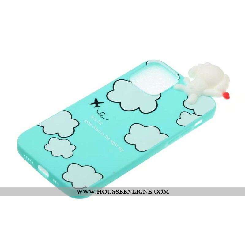 Coque iPhone 13 Pro Max Chien dans les Nuages 3D