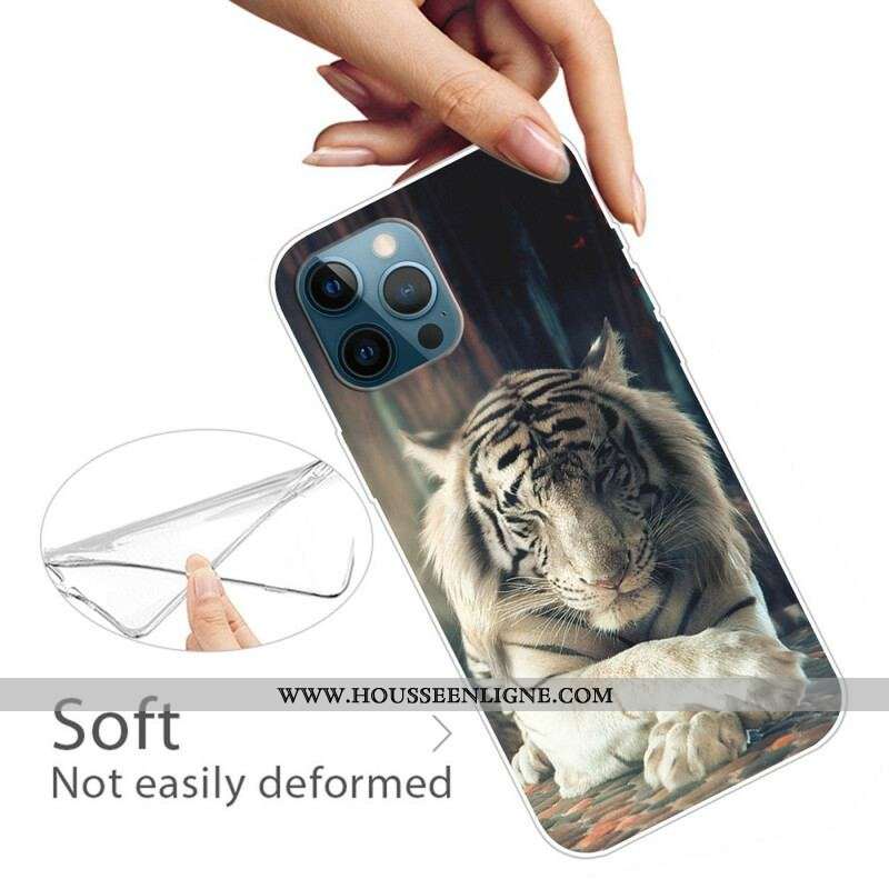 Coque iPhone 13 Pro Max Flexible Tigre