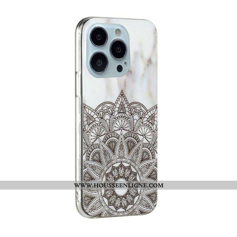 Coque iPhone 13 Pro Max Mandala Marbré