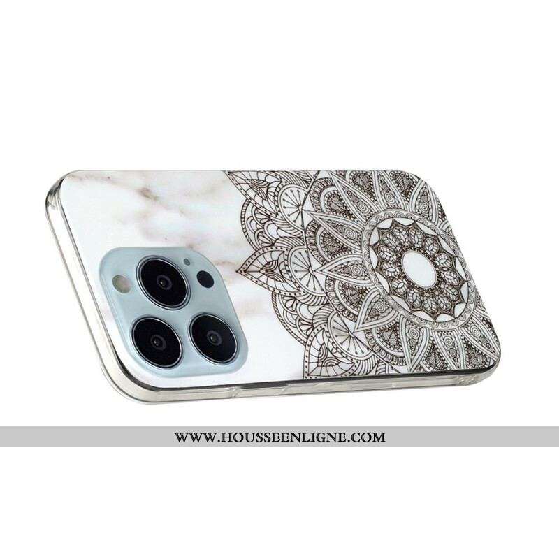 Coque iPhone 13 Pro Max Mandala Marbré