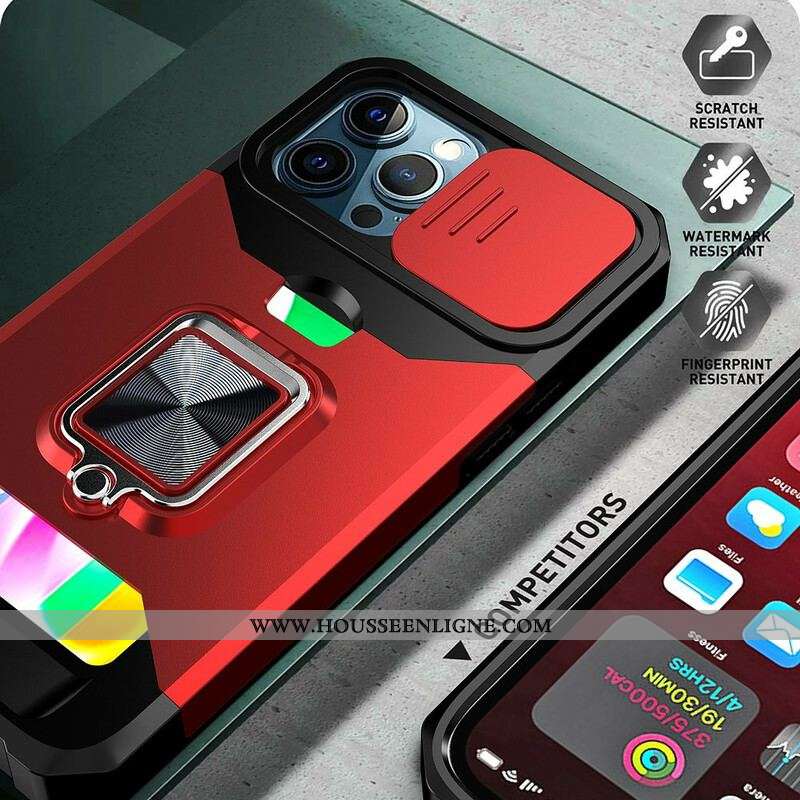 Coque iPhone 13 Pro Max Multi-Fonctionnelle Protège-Lentilles