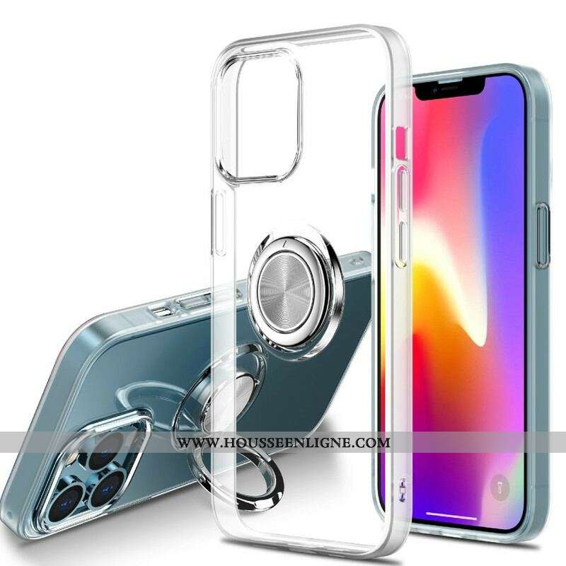 Coque iPhone 13 Pro Max Transparente avec Anneau-Support