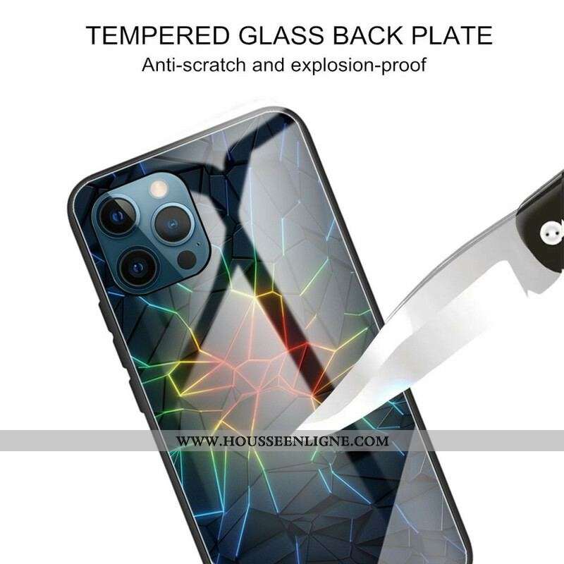 Coque iPhone 13 Pro Max Verre Trempé Geometry