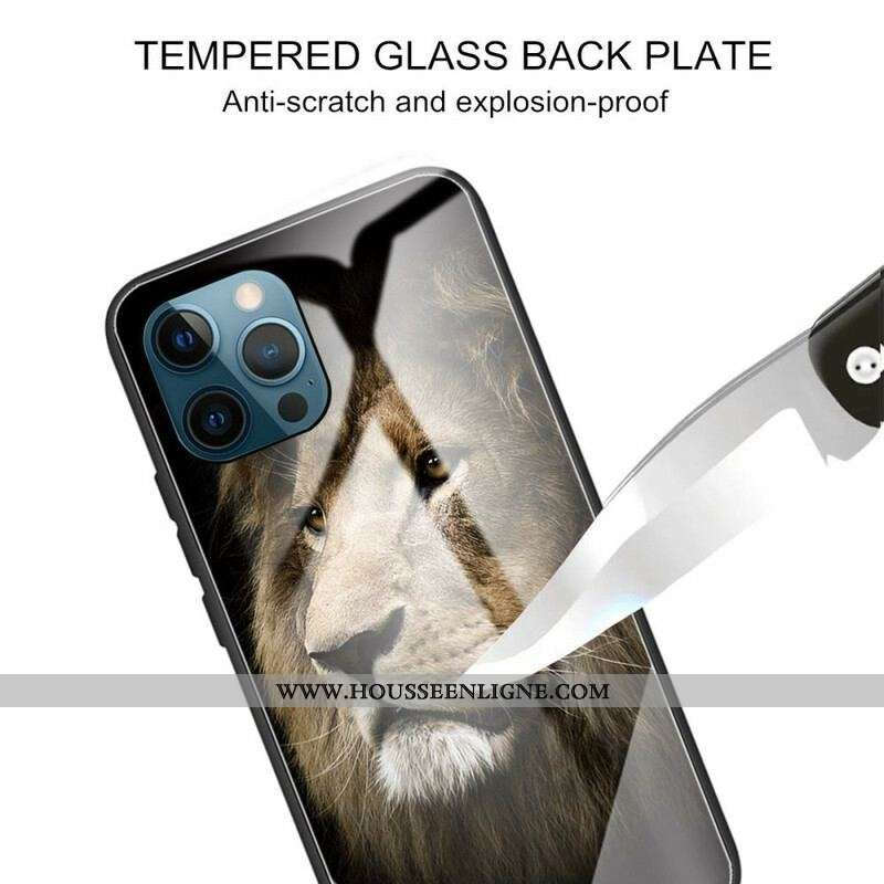 Coque iPhone 13 Pro Max Verre Trempé Tête de Lion