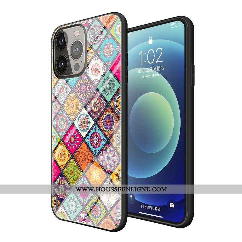 Coque iPhone 13 Pro Support Magnétique Patchwork