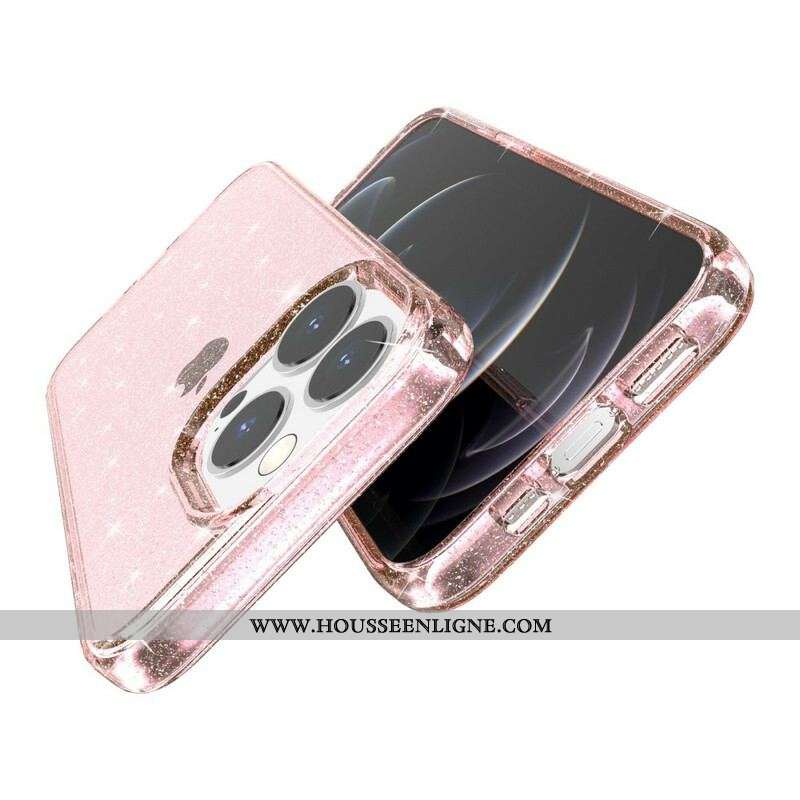 Coque iPhone 13 Pro Transparente Paillettes