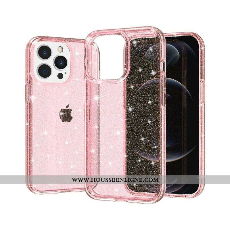 Coque iPhone 13 Pro Transparente Paillettes