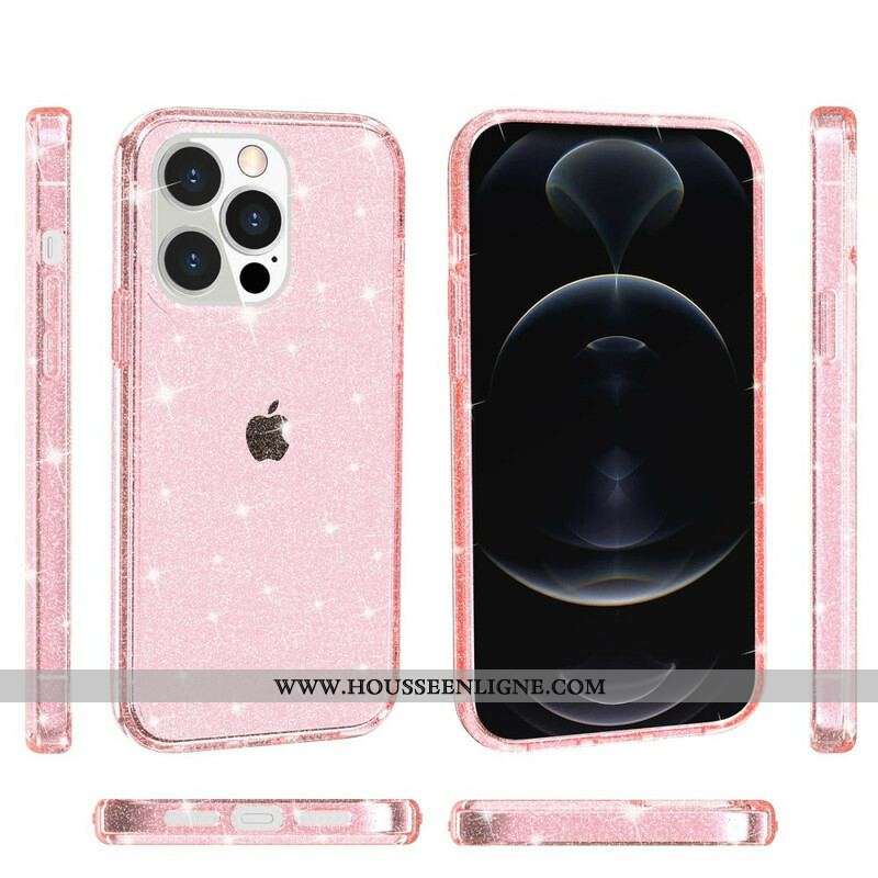 Coque iPhone 13 Pro Transparente Paillettes