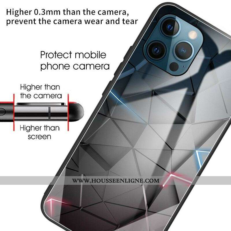 Coque iPhone 13 Pro Verre Trempé Géométrie