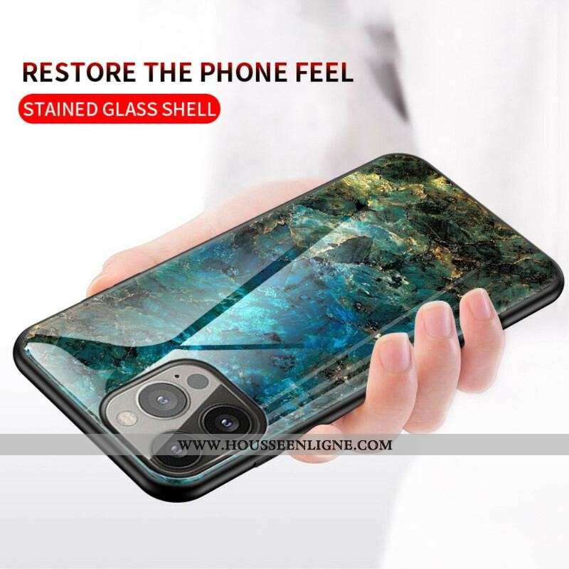 Coque iPhone 13 Pro Verre Trempé Marble Colors