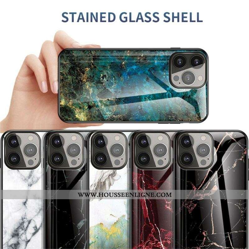 Coque iPhone 13 Pro Verre Trempé Marble Colors