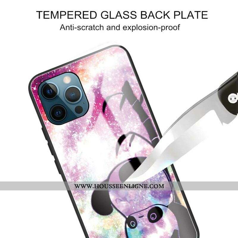 Coque iPhone 13 Pro Verre Trempé Panda et Bambou