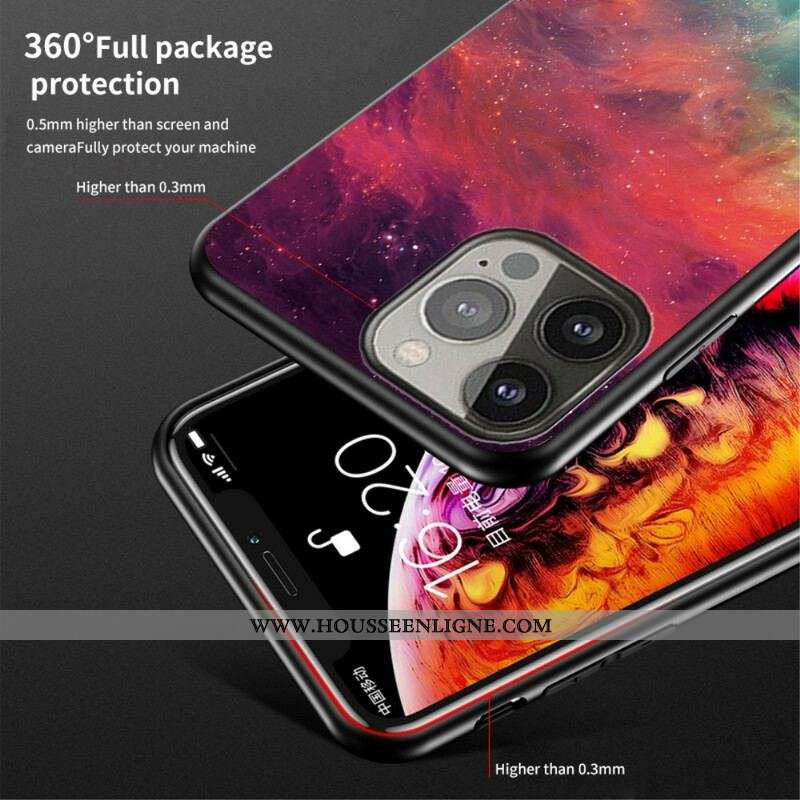 Coque iPhone 13 Pro Verre Trempé Starry Sky