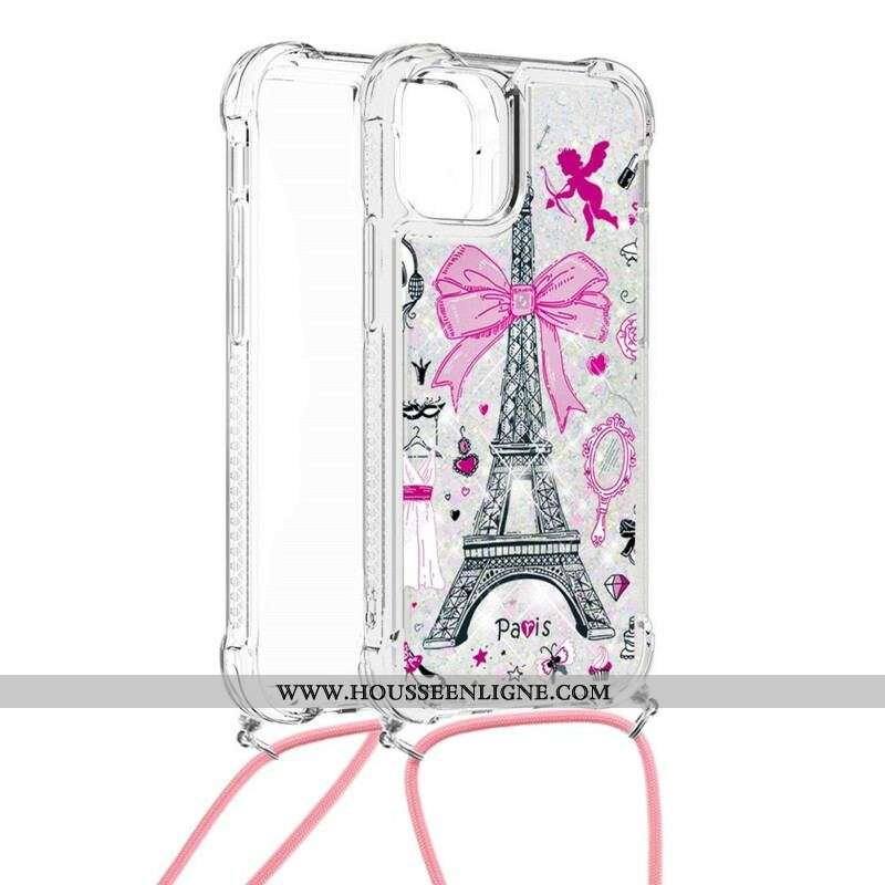 Coque iPhone 13 Pro à Cordon Tour Eiffel