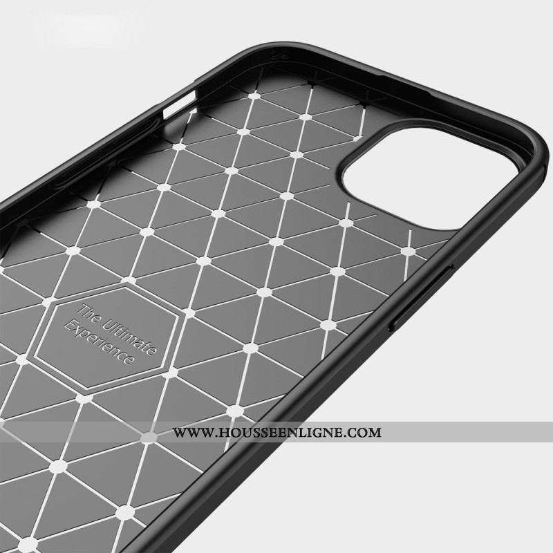 Coque iPhone 14 Fibre Carbone Brossée