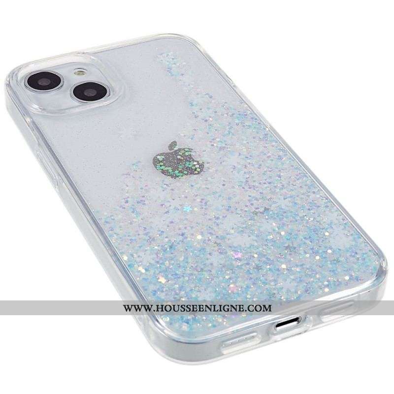 Coque iPhone 14 Paillettes Flocons