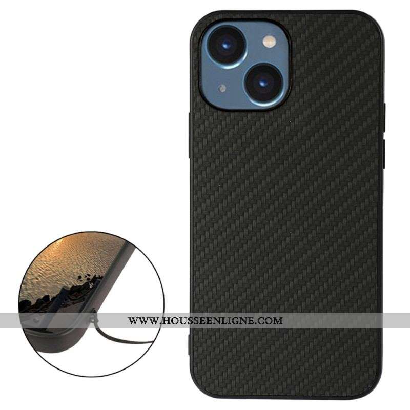 Coque iPhone 14 Plus Texture Fibre Carbone