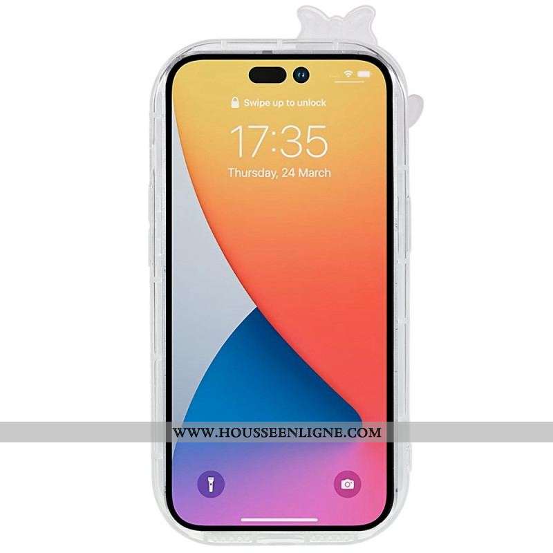 Coque iPhone 14 Plus Transparente et Protection Lentille Amusante