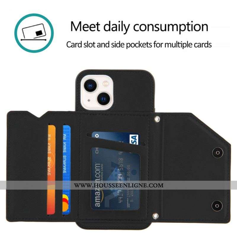 Coque iPhone 14 Porte-Cartes à Lanière