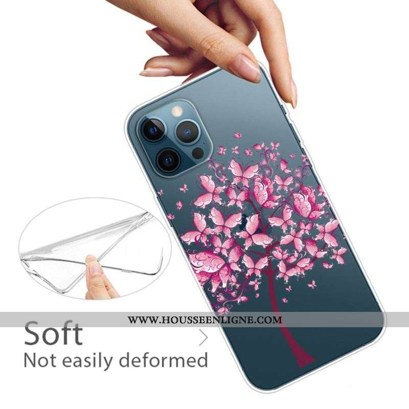 Coque iPhone 14 Pro Arbre Rose