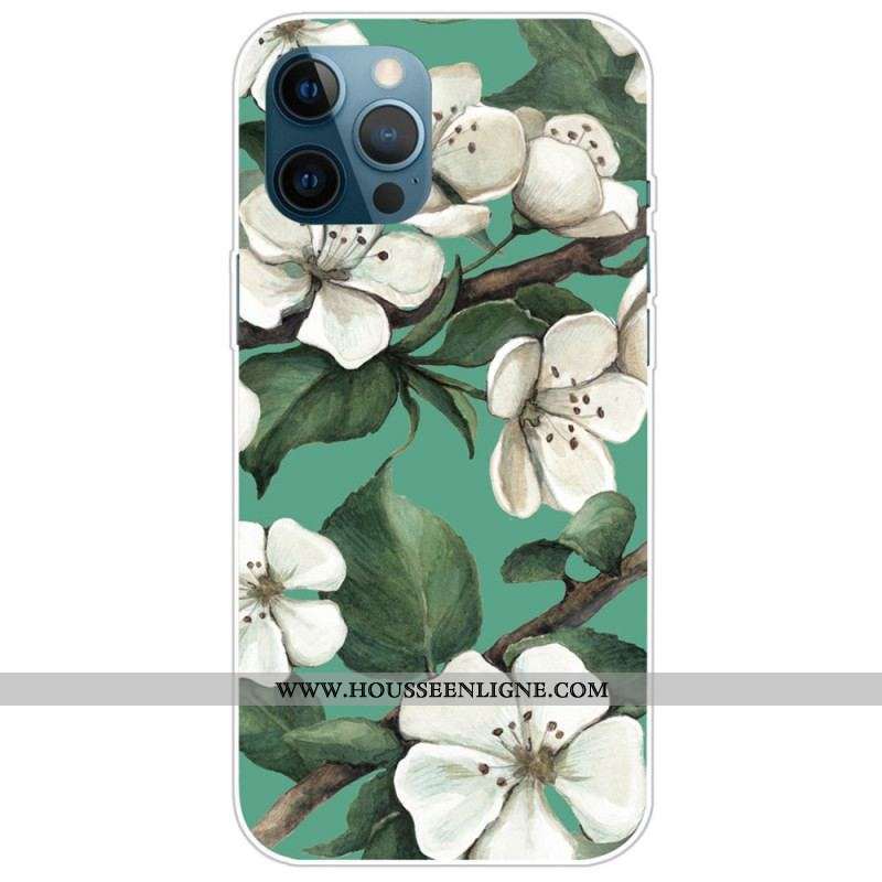 Coque iPhone 14 Pro Branche Fleurie