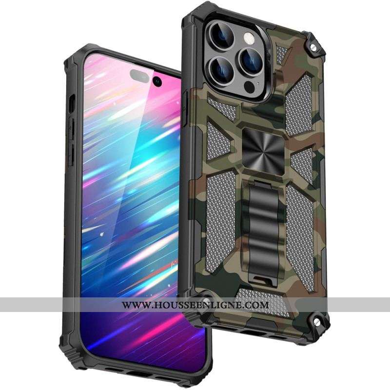 Coque iPhone 14 Pro Camouflage Support Amovible