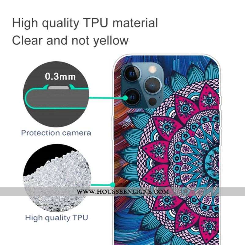 Coque iPhone 14 Pro Mandala Coloré