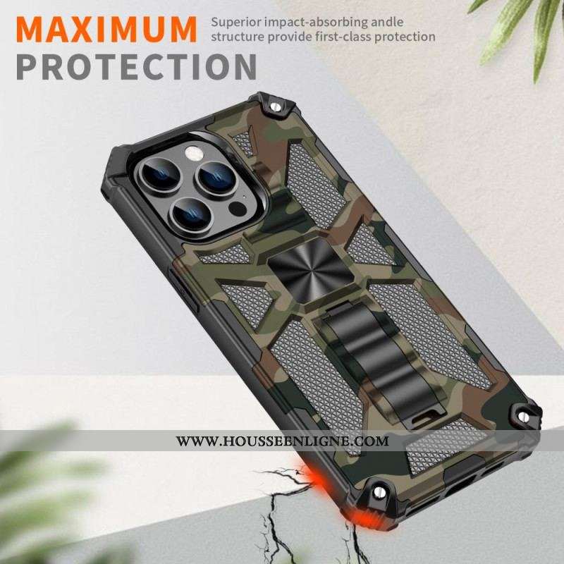 Coque iPhone 14 Pro Max Camouflage Support Amovible