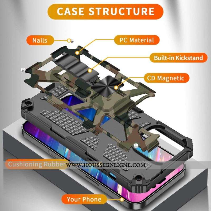 Coque iPhone 14 Pro Max Camouflage Support Amovible