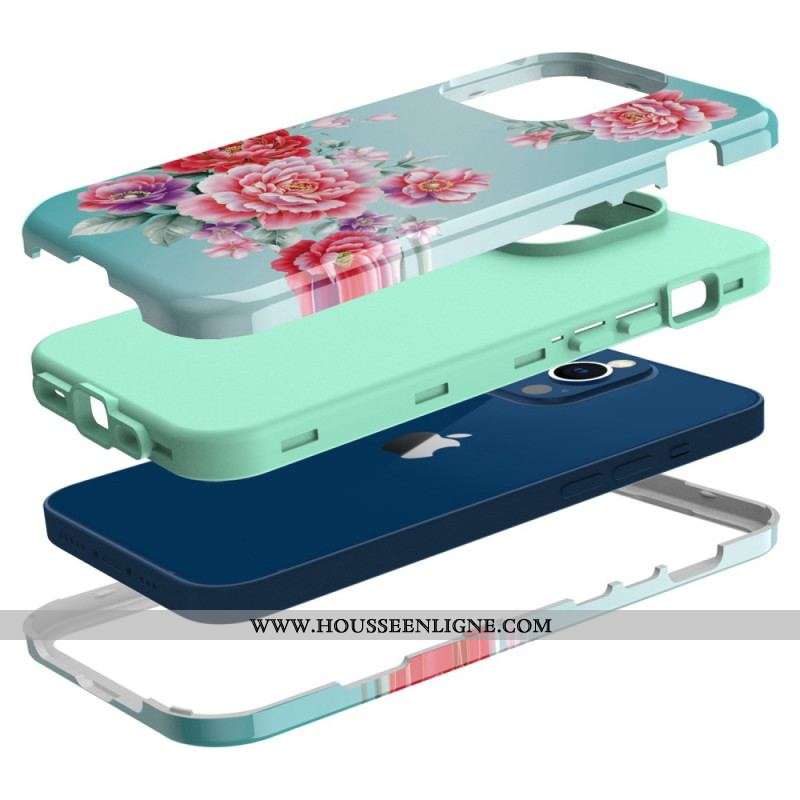 Coque iPhone 14 Pro Max Fleurs Vintage