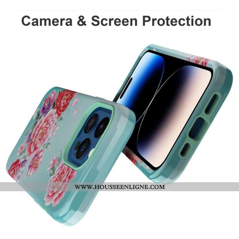 Coque iPhone 14 Pro Max Fleurs Vintage