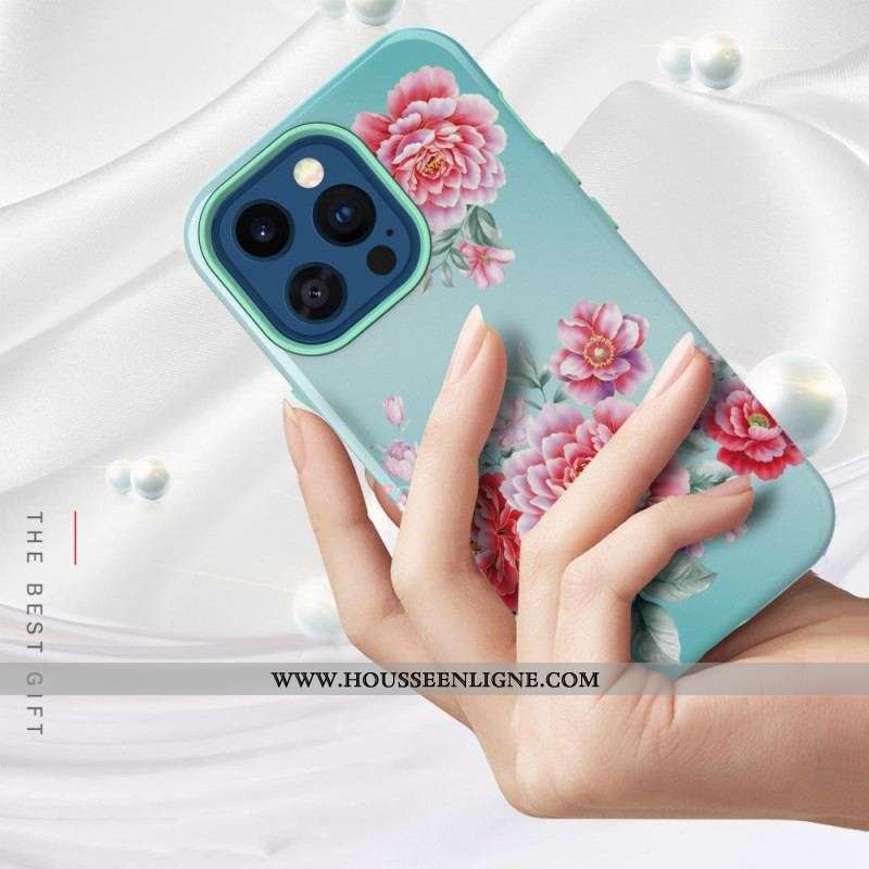 Coque iPhone 14 Pro Max Fleurs Vintage