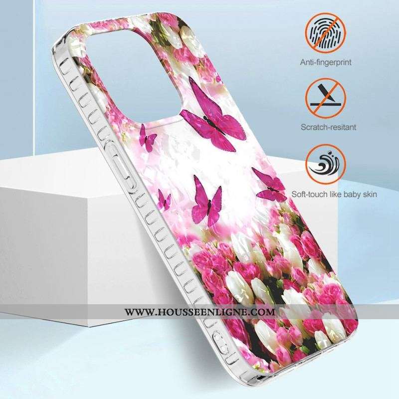 Coque iPhone 14 Pro Max Papillons Stylés