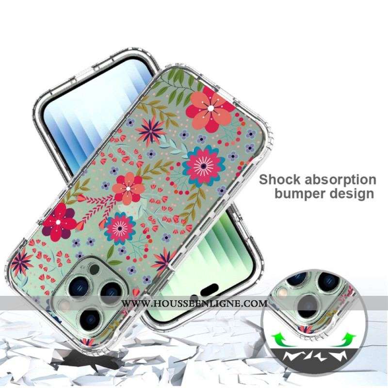 Coque iPhone 14 Pro Max Renforcée Florale